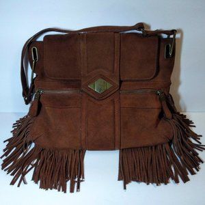 Rachel Zoe Brown Suede Fringe Bag tassle leather